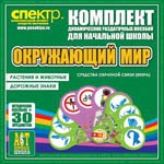 Комплект динамических раздаточных пособий - Окружающий мир (веера). Животные и растения, дорожные знаки. - «globural.ru» - Тюмень