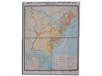 Учебная карта "Война за независимость и образование США (1775-1783) 1240*940 мм" (матовое, 2-стороннее лам.) - «globural.ru» - Тюмень
