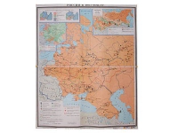 Учебная карта "Россия 1907-1914 гг." 1420*1100 мм (матовое, 2-стороннее лам.) - «globural.ru» - Тюмень
