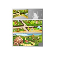 Стенд для сюжетно-ролевых игр 2-х сторонний (Зоопарк, ферма) - «globural.ru» - Тюмень