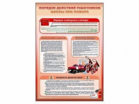 Стенд "Порядок действий работников школы при пожаре" - «globural.ru» - Тюмень