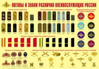Плакат "Погоны и знаки различия военнослужащих России" - «globural.ru» - Тюмень