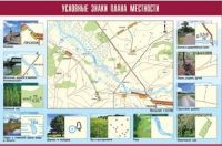 Таблица демонстрационная "Условные знаки плана местности" (винил 100x140) - «globural.ru» - Тюмень
