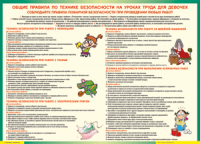 Правила безопасности на уроках труда для девочек 1000*1400 винил	 - «globural.ru» - Тюмень