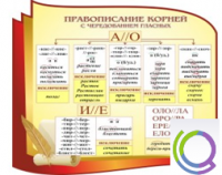Стенд "Правописание корней с чередованием гласных" - «globural.ru» - Тюмень