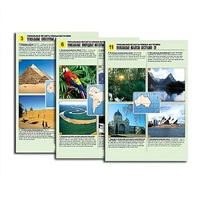 Комплект таблиц по географии раздаточных "Уникальные объекты южных материков" (цвет, лам, А4, 12 шт.) - «globural.ru» - Тюмень