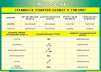 Таблица Сравнение понятий изомер и гомолог 1000*1400 винил - «globural.ru» - Тюмень