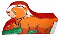 Напольная игрушка "Медвежонок" с шелкографией (ВИК) - «globural.ru» - Тюмень