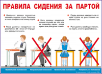 Таблица Правила сидения  за партой 1000*1400 винил - «globural.ru» - Тюмень