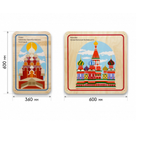 Набор стеновых панелей «Памятные места России - Кижи, Москва» - «globural.ru» - Тюмень