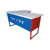 Стол преподавателя "Патриот" угловой с выкатной тумбой - «globural.ru» - Тюмень