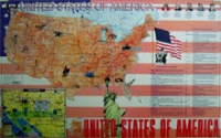 Учебная карта США на английском языке - «globural.ru» - Тюмень