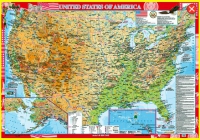 Настенная карта Соединенных Штатов Америки на английском языке (учебная) - «globural.ru» - Тюмень