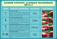 Стенд "Вязание крючком. Условные обозначения. Часть 2" - «globural.ru» - Тюмень