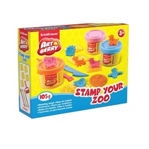 Пластилин на растительной основе Artberry/Stamp Your Zoo 3 бан./35 г со штампами - «globural.ru» - Тюмень
