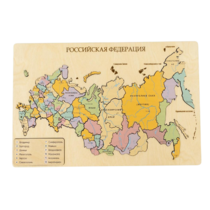 Пазл из дерева Административная карта России "Родина Моя" 522х308х10мм - «globural.ru» - Тюмень