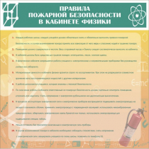 Стенд "Правила пожарной безопасности в кабинете физики" - «globural.ru» - Тюмень