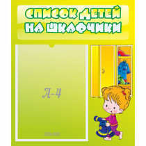 Стенд "Список детей на шкафчики" №5 - «globural.ru» - Тюмень