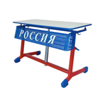 Стол ученический двухместный "Патриот-2о" на газовом лифте (р.гр. № 3-7 и наклоном столешницы) - «globural.ru» - Тюмень