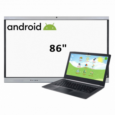 Интерактивная панель 86", ноутбук - «globural.ru» - Тюмень