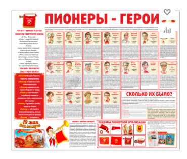 Тематический стенд "Пионеры-герои" - «globural.ru» - Тюмень